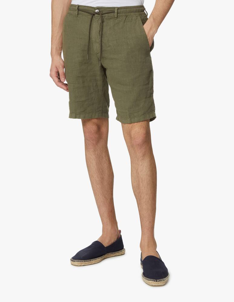 rinascente Cruna Garment dyed linen 927 maui pants - green