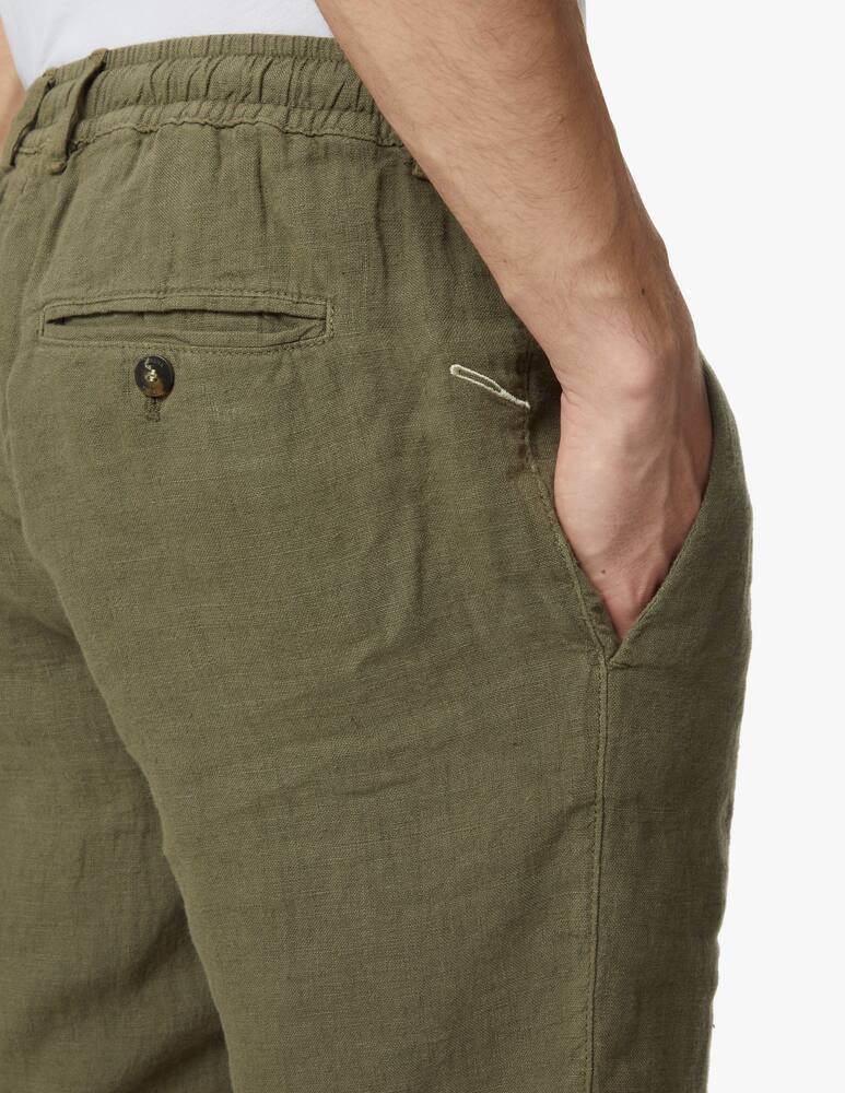 rinascente Cruna Garment dyed linen 927 maui pants - green