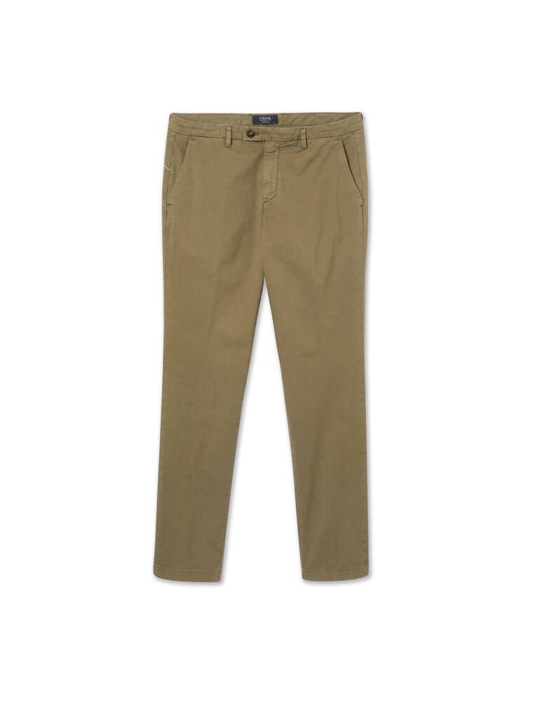 rinascente Cruna Pantaloni brera 902 slim fit tricottina - verde