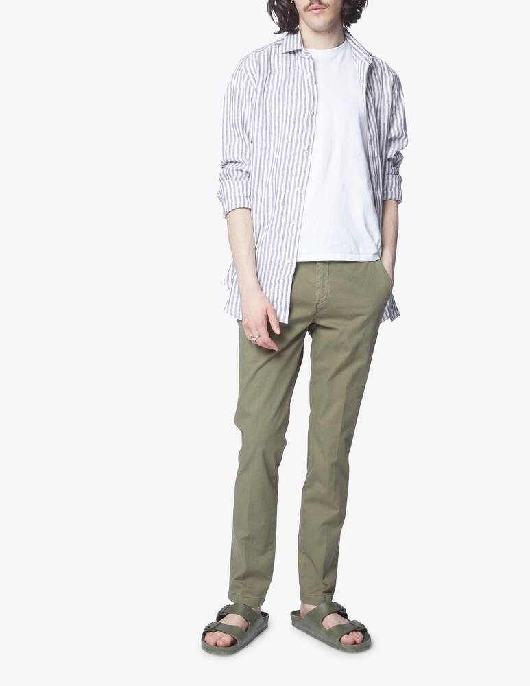 rinascente Cruna Pantaloni brera 902 slim fit tricottina - verde