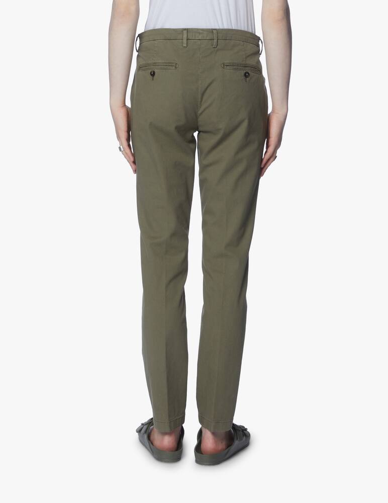 rinascente Cruna Pantaloni brera 902 slim fit tricottina - verde
