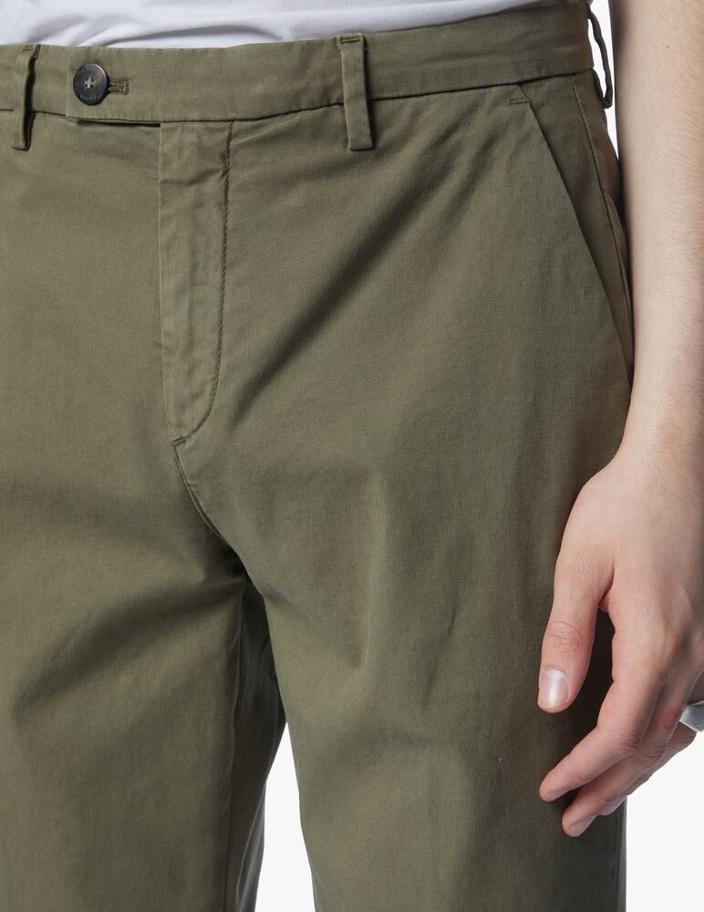 rinascente Cruna Pantaloni brera 902 slim fit tricottina - verde