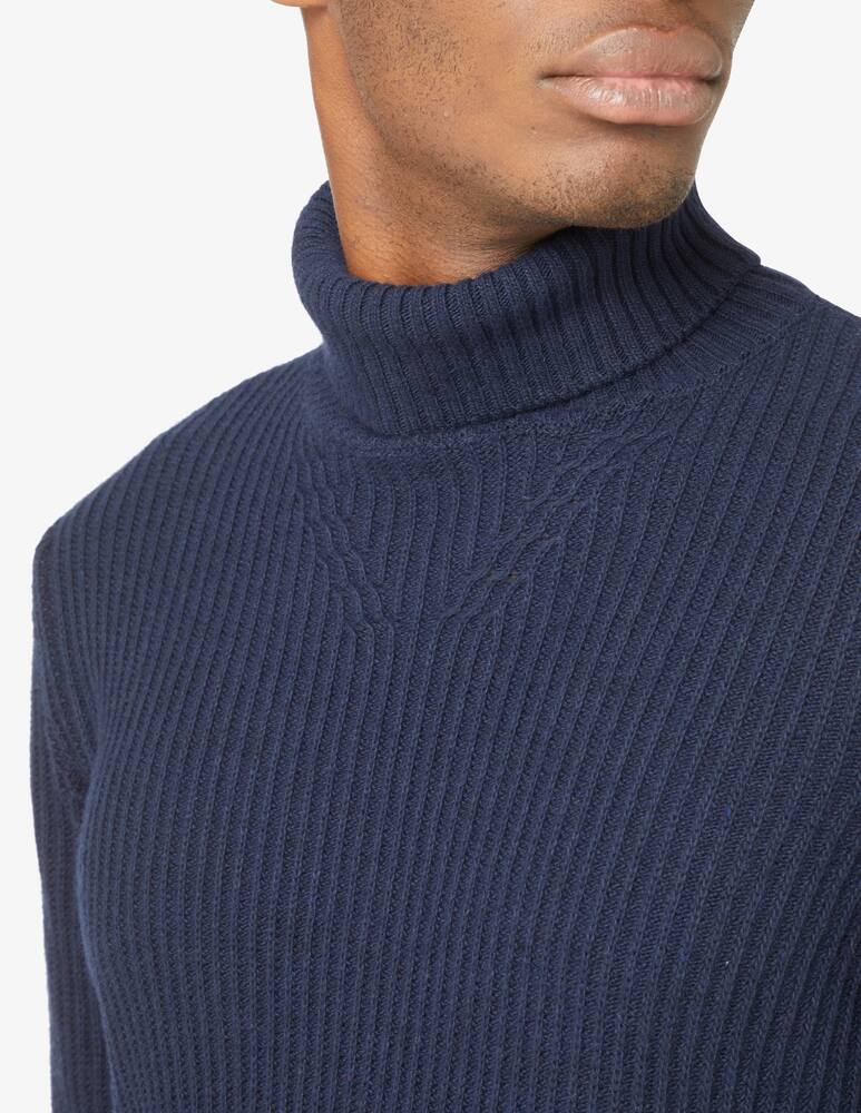 rinascente Cruna Ribbed turtleneck - Blue