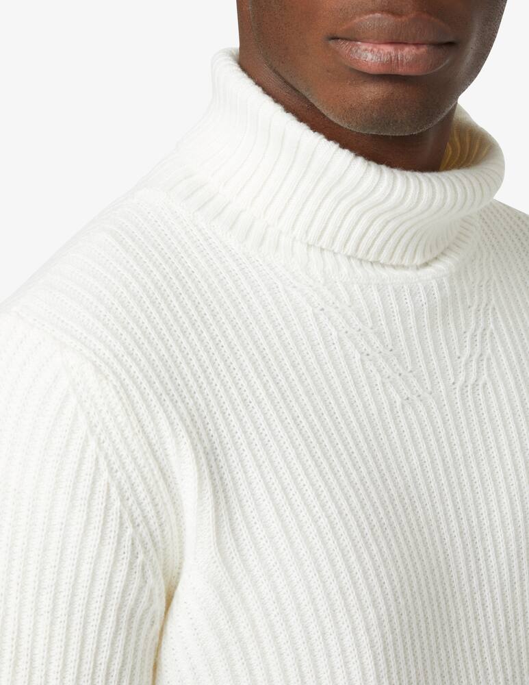 rinascente Cruna Ribbed turtleneck - White