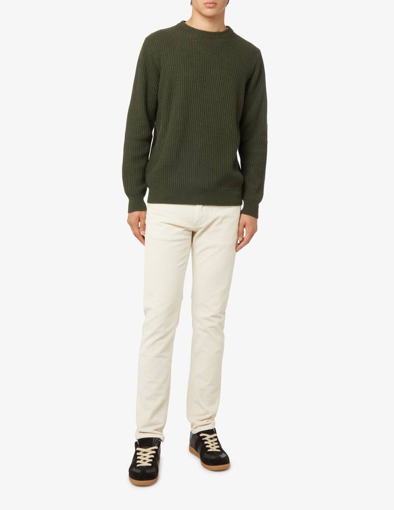 rinascente Cruna Maglia girocollo a coste - Verde