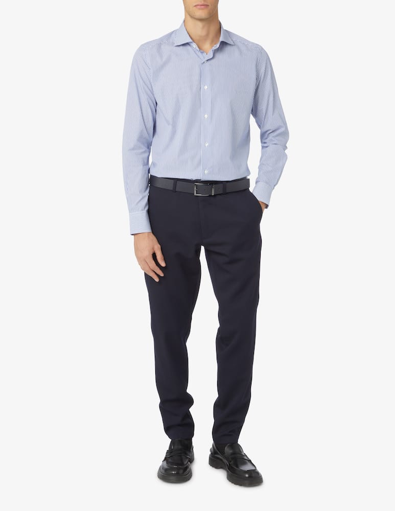 rinascente Cruna Pantalone arbat tapered in lana  - Blu