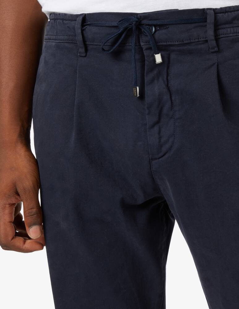 rinascente Cruna Pantalone mitte in cotone gabardina - Blu