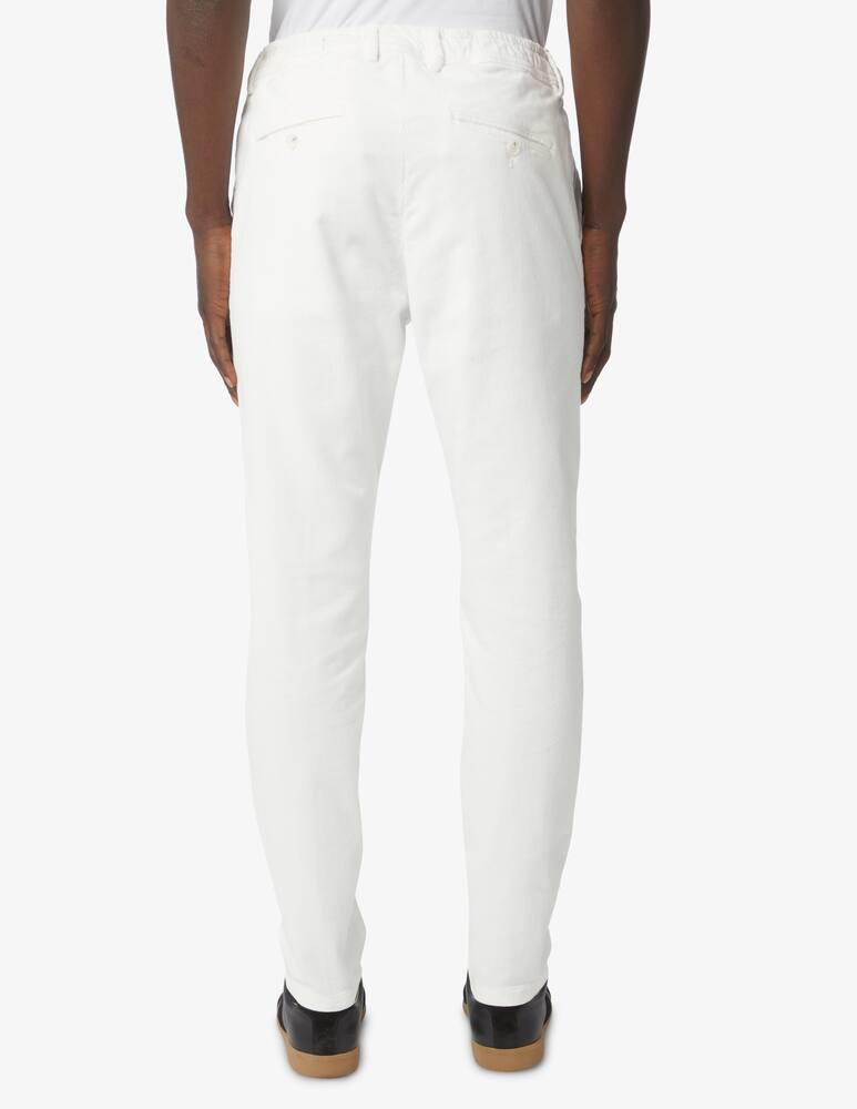 Cruna Pantalone mitte in cotone gabardina - Bianco - immagine 3