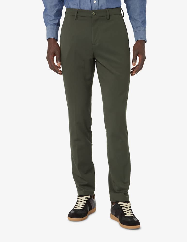 rinascente Cruna Tech wool slim brera pants - Blue