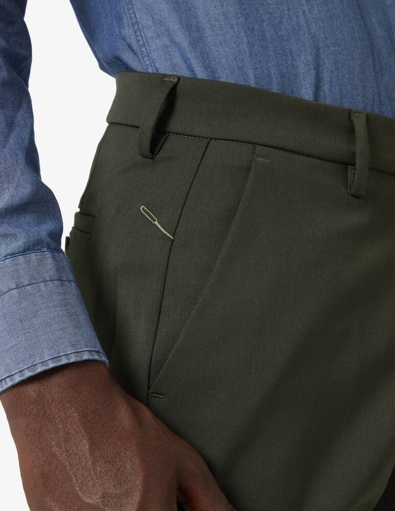 rinascente Cruna Tech wool slim brera pants - Blue