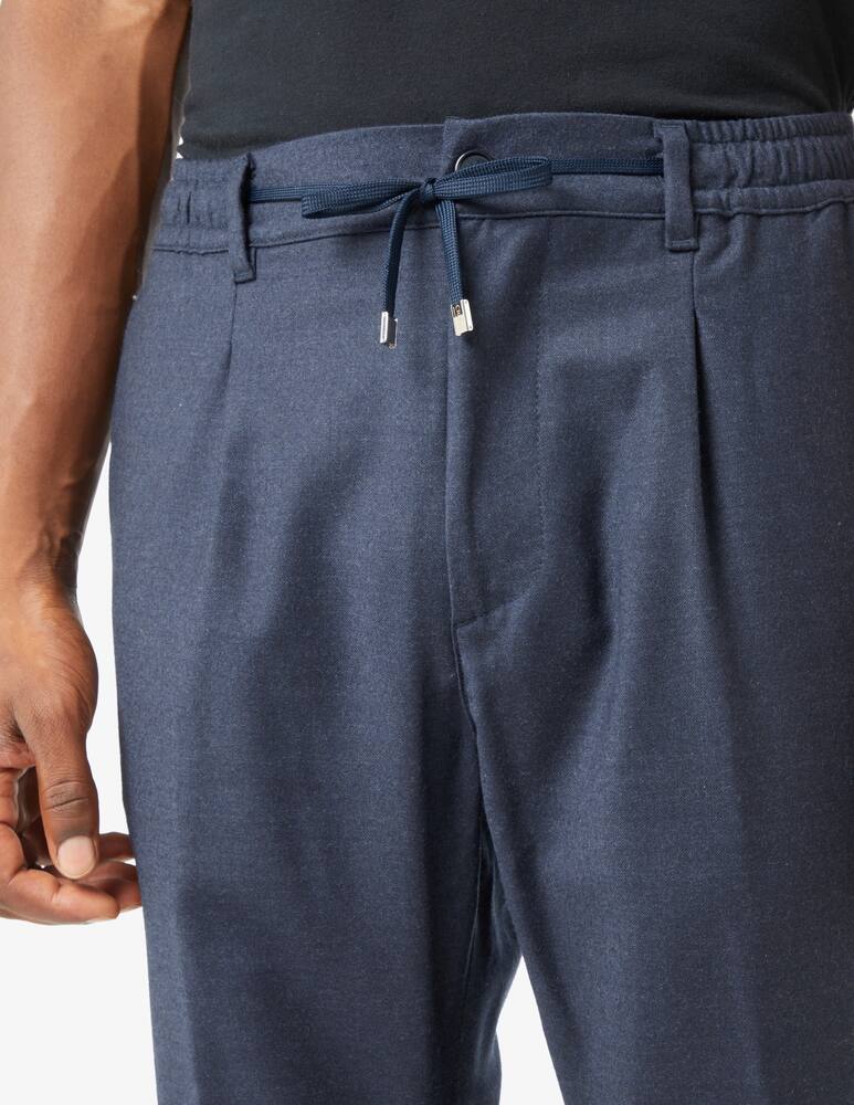 rinascente Cruna Pantalone mitte in lana flanella - Blu