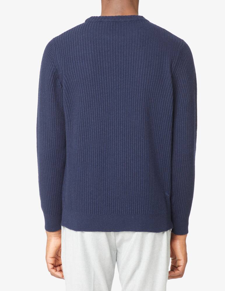 rinascente Cruna Maglia girocollo a coste - Blu