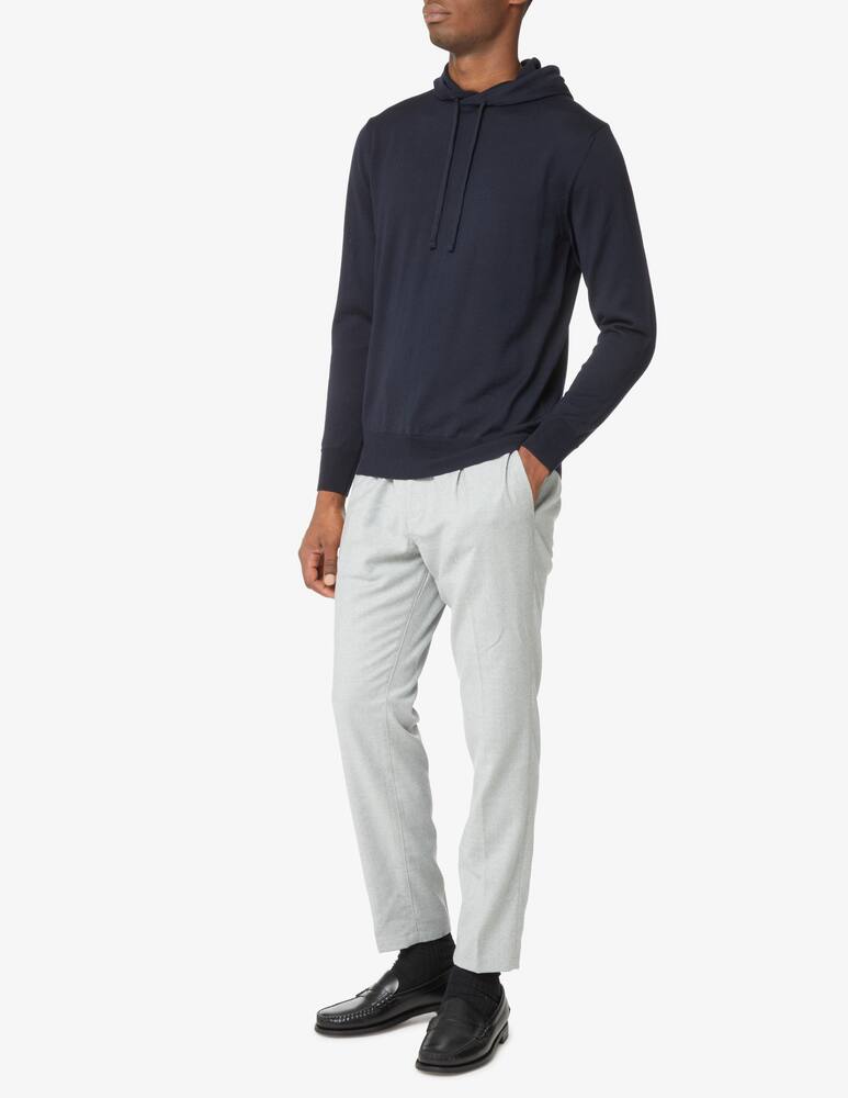 rinascente Cruna Felpa con cappuccio in lana merino - Blu