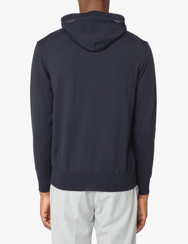 Cruna Merino hoodie - Blue - picture 3