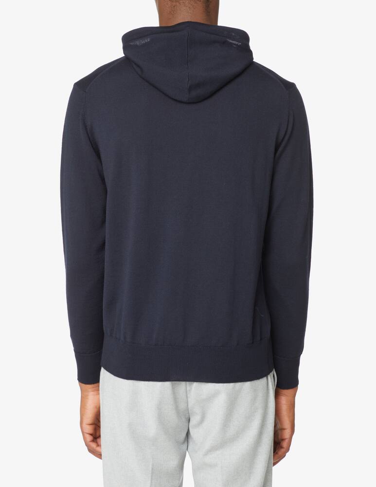 rinascente Cruna Felpa con cappuccio in lana merino - Blu