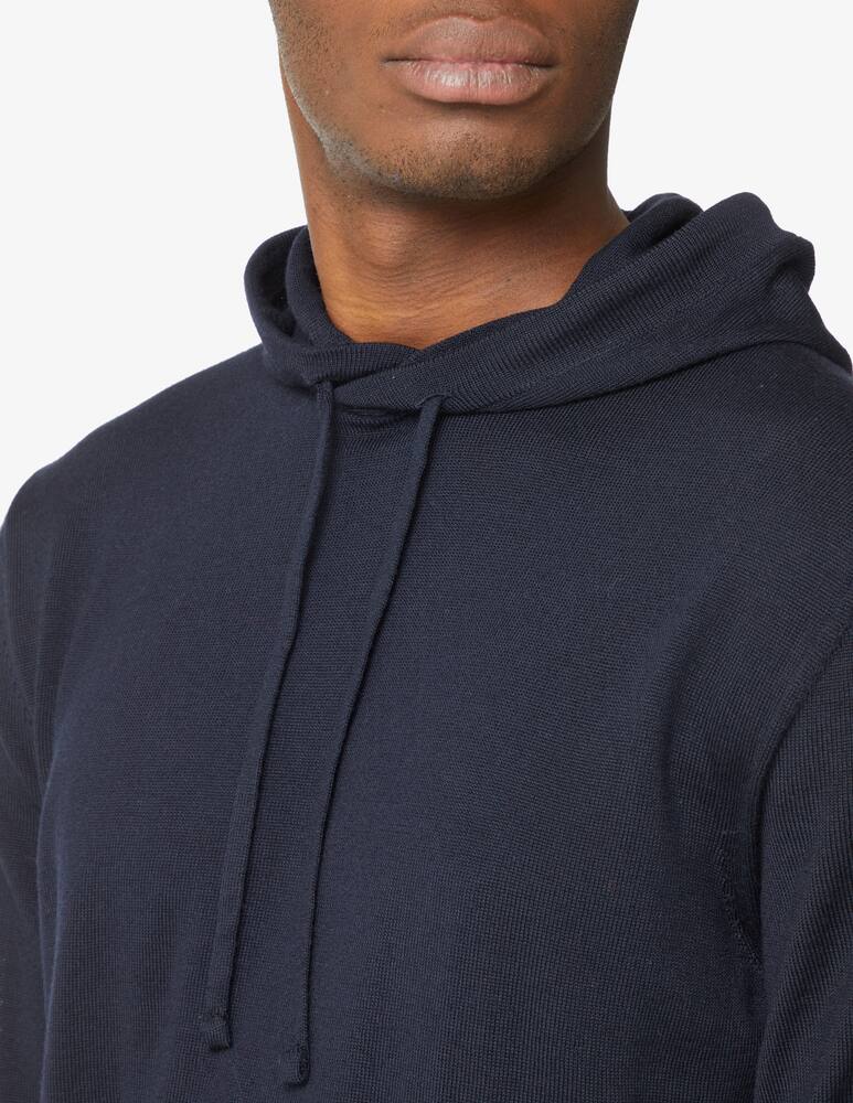 rinascente Cruna Felpa con cappuccio in lana merino - Blu