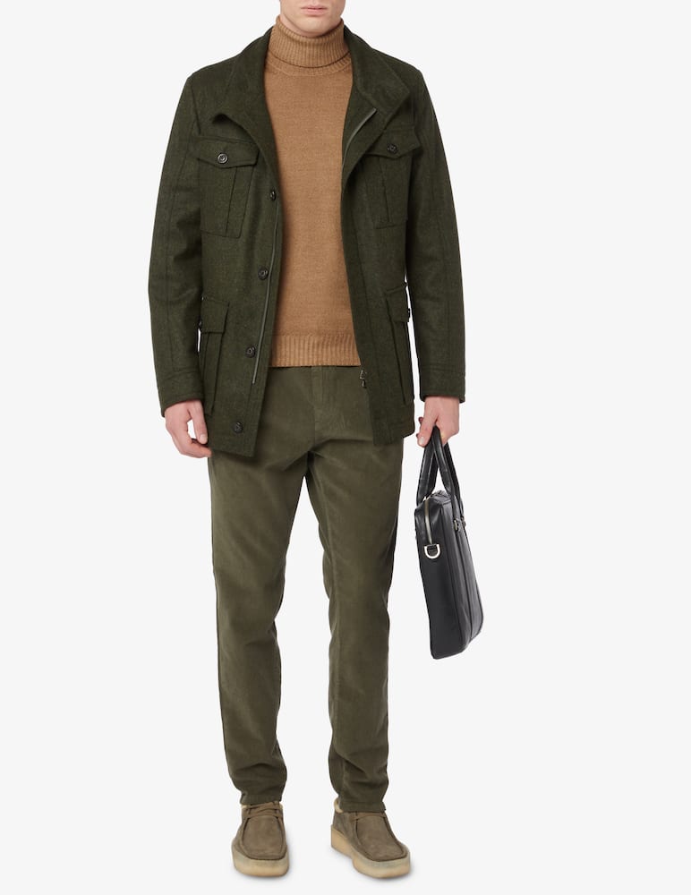 rinascente Cruna Pantalone mitte in cotone gabardina - Verde