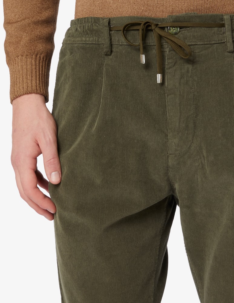 rinascente Cruna Pantalone mitte in cotone gabardina - Verde