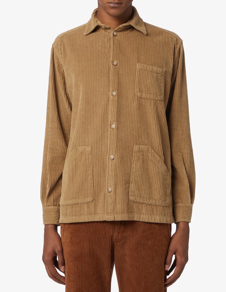 rinascente Cruna Camicia overshirt in velluto a coste - Marrone