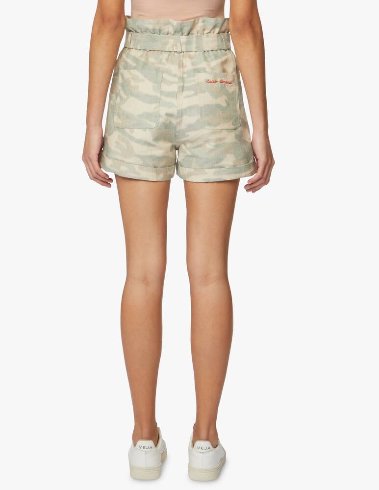 rinascente Giada Benincasa Shorts with waist laces - beige