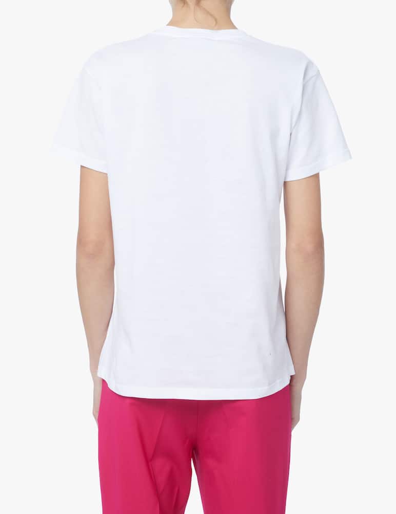 rinascente Giada Benincasa T-shirt in cotone ciao amore club crystal - bianco