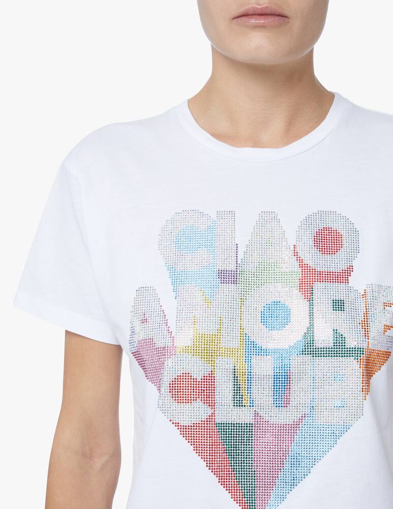 Giada Benincasa Ciao amore club crystal cotton t-shirt - white - picture 4 Giada Benincasa Ciao amore club crystal cotton t-shirt - white - picture 4