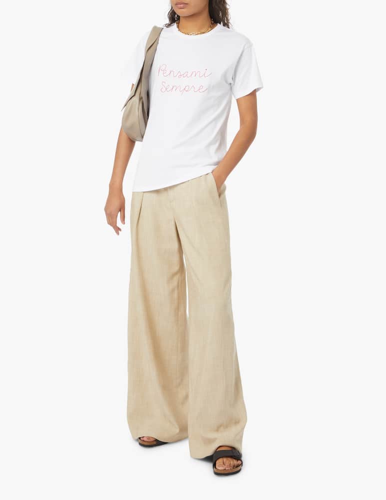 rinascente Giada Benincasa T-shirt in cotone pensami sempre - bianco