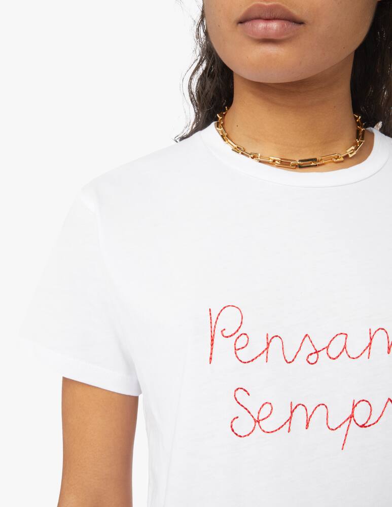 rinascente Giada Benincasa T-shirt in cotone pensami sempre - bianco