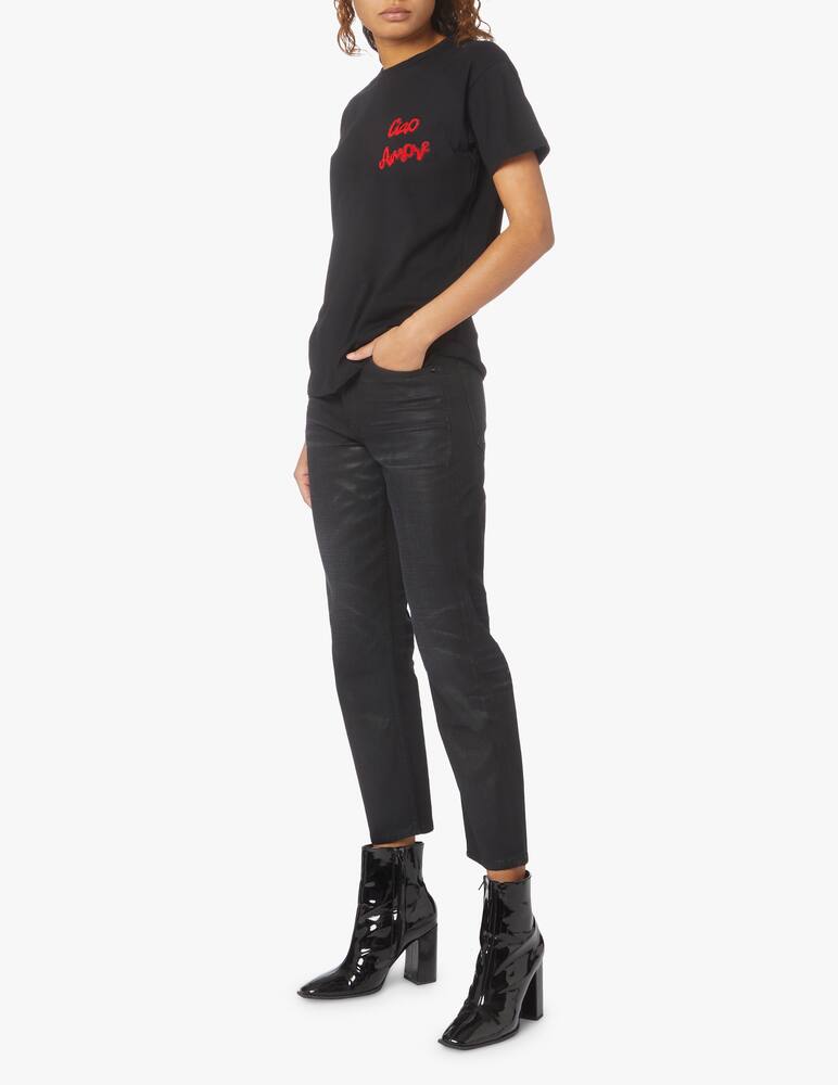 rinascente Giada Benincasa T-shirt in spugna ciao amore - nero