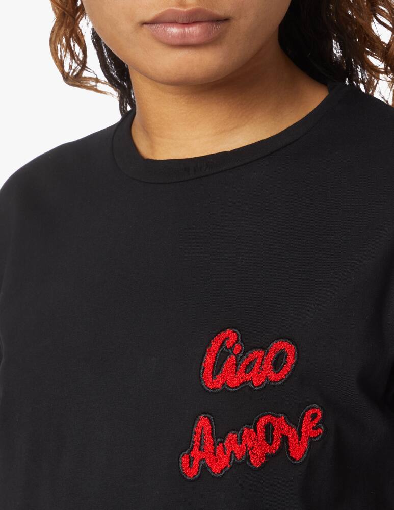 rinascente Giada Benincasa T-shirt in spugna ciao amore - nero