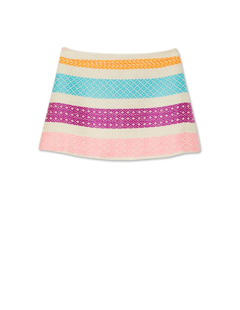 rinascente Giada Benincasa Minigonna in cotone misto a righe - viola