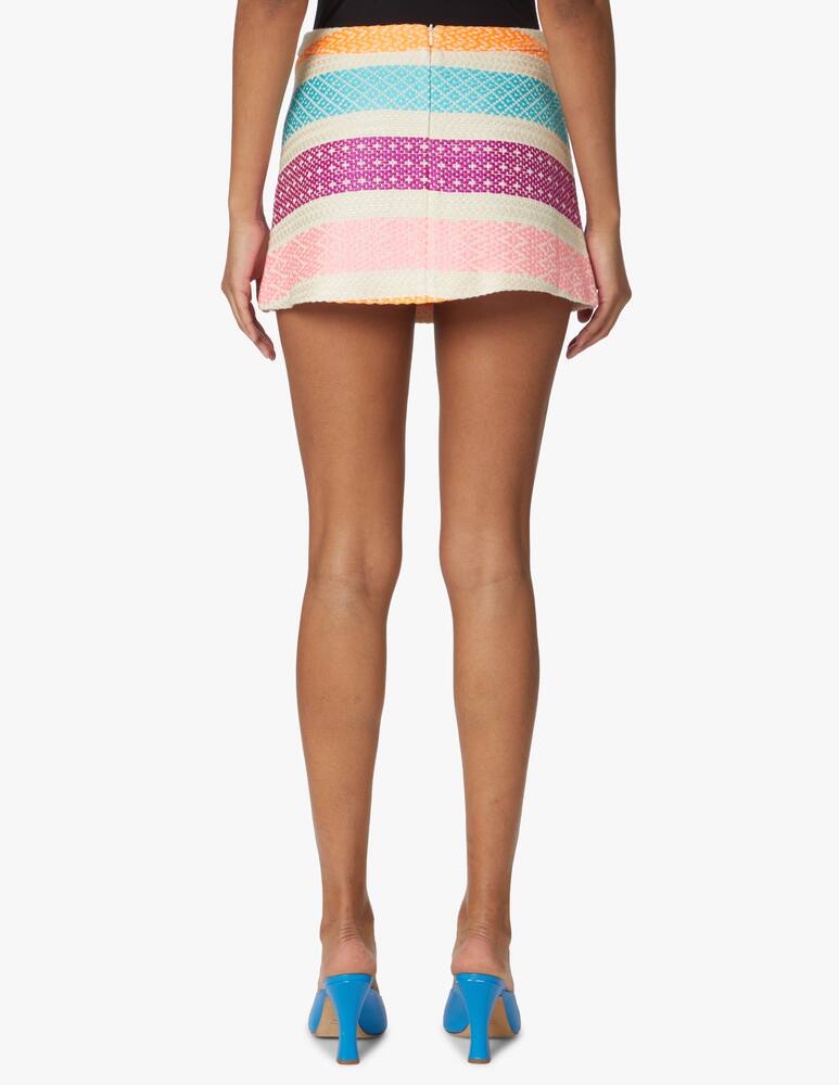 rinascente Giada Benincasa Minigonna in cotone misto a righe - viola