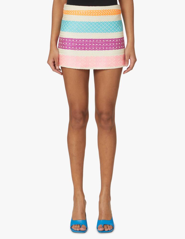 rinascente Giada Benincasa Minigonna in cotone misto a righe - viola