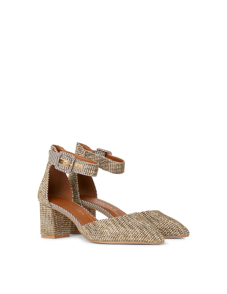 rinascente Kurt Geiger Burlington tweed heeled shoes