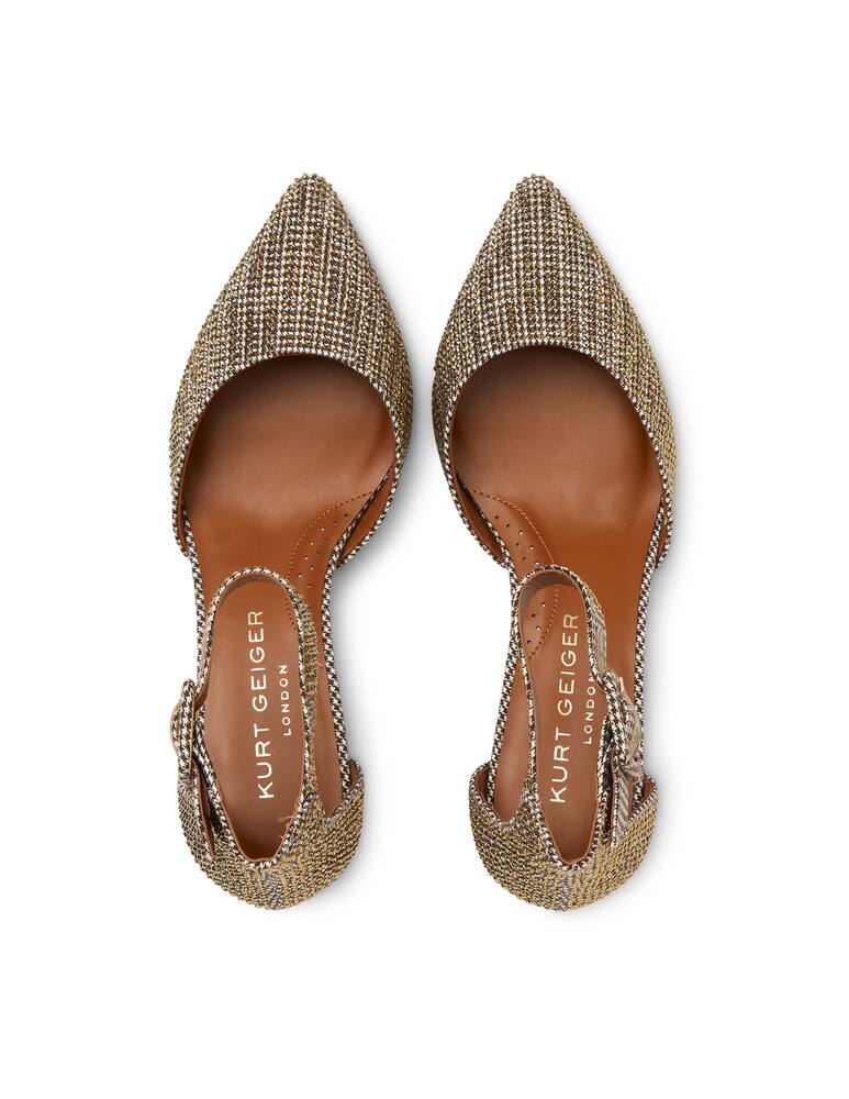 rinascente Kurt Geiger Burlington tweed heeled shoes
