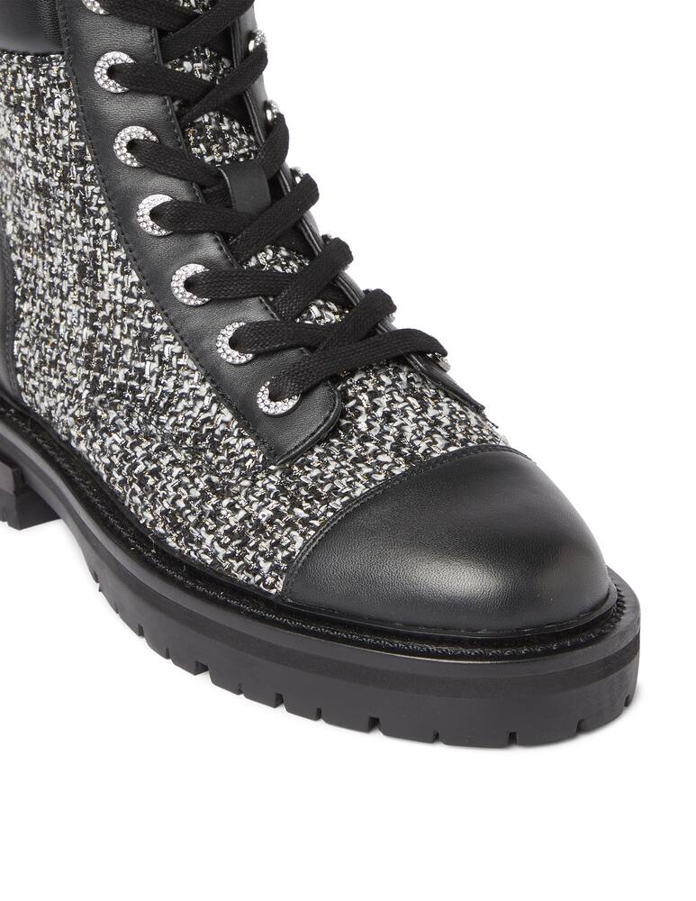 rinascente Kurt Geiger Anfibi Shore tweed con cristalli colorati