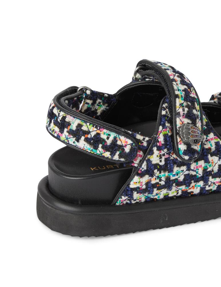 rinascente Kurt Geiger Orson double band tweed sandals