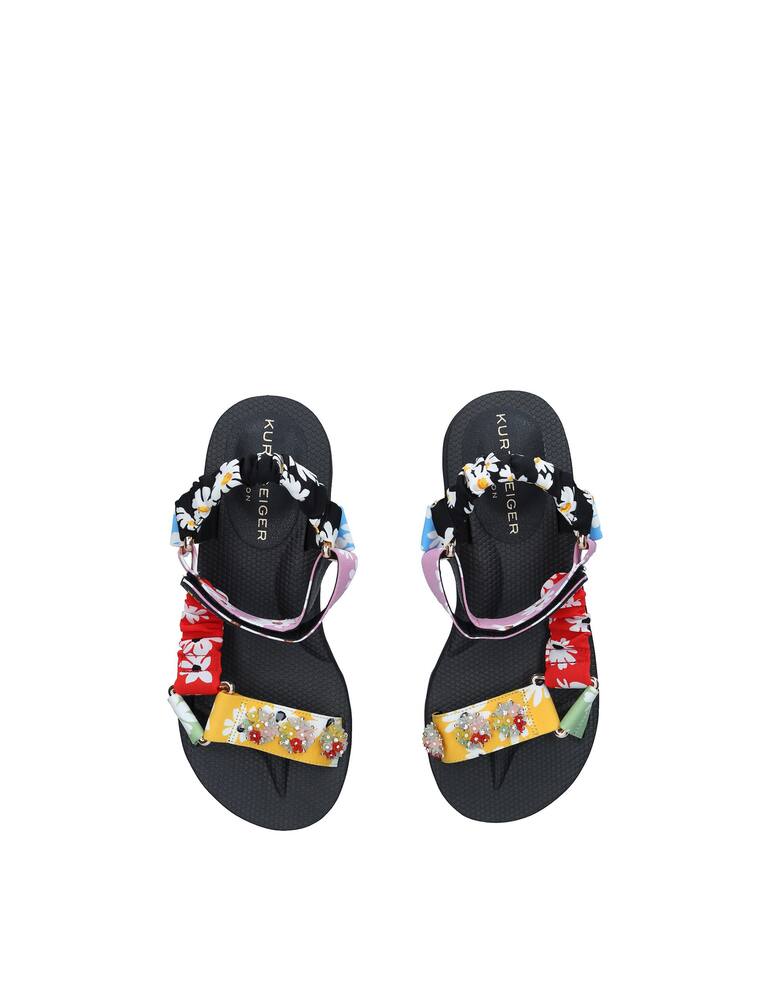 rinascente Kurt Geiger Sandali bassi Orion Tbar laterale - nero