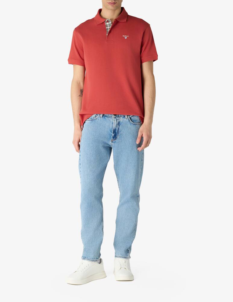 rinascente Barbour Polo mc tartan trim