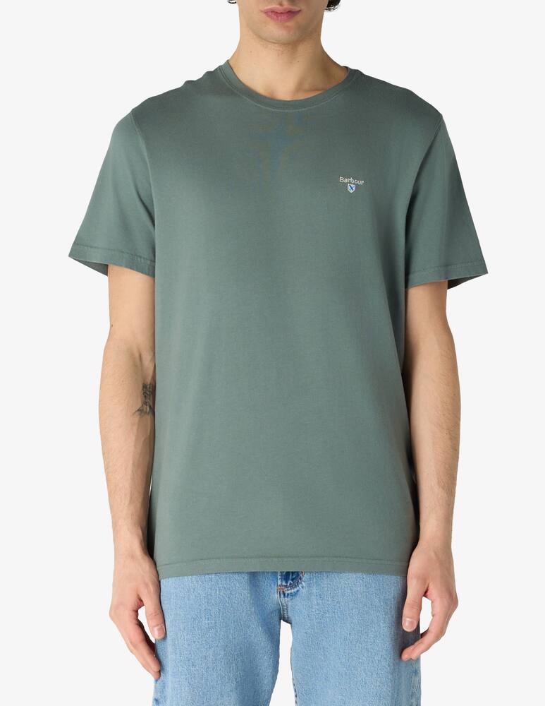 Barbour T-shirt loghino tartan neck - immagine 1