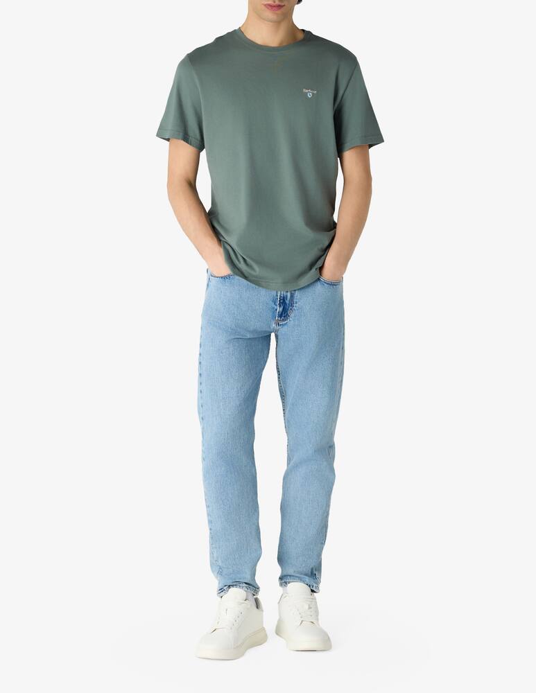 Barbour T-shirt loghino tartan neck - immagine 2