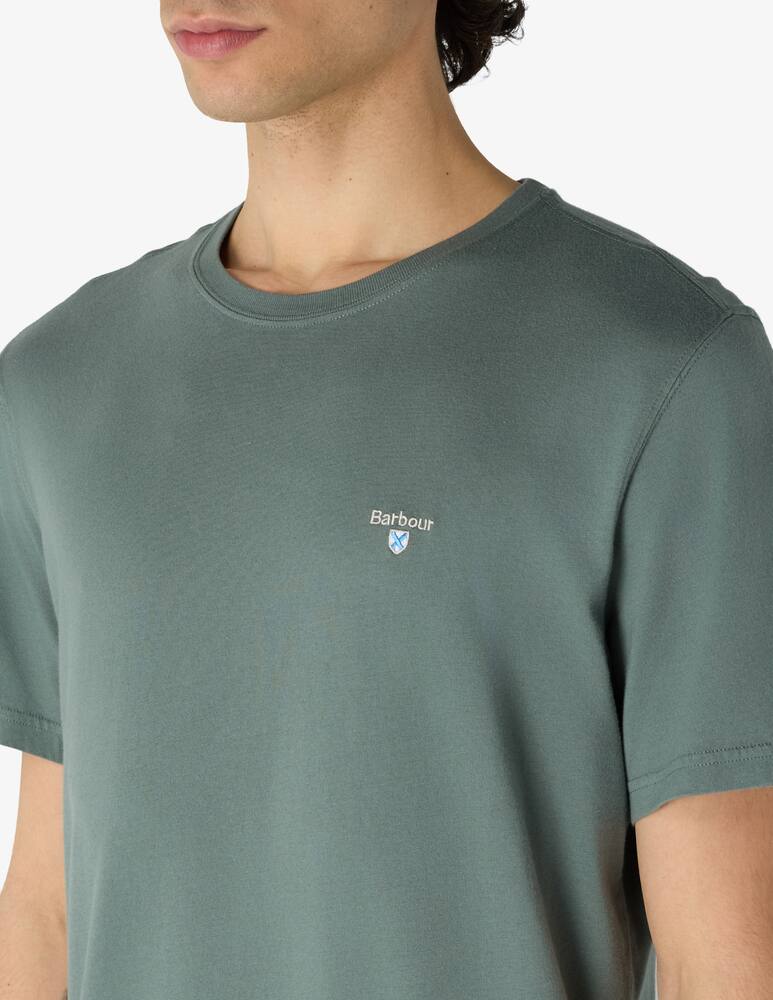Barbour T-shirt loghino tartan neck - immagine 4
