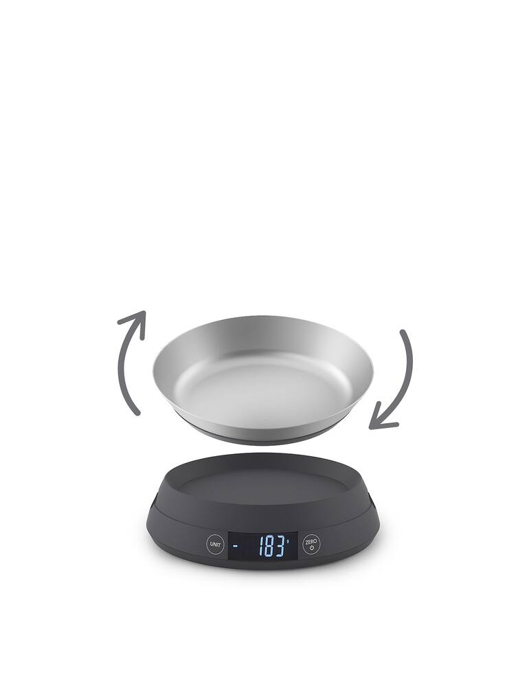 rinascente Joseph Joseph Switch  Bilancia Digitale 2 In 1 Con Coperchio Reversibile - Grigio