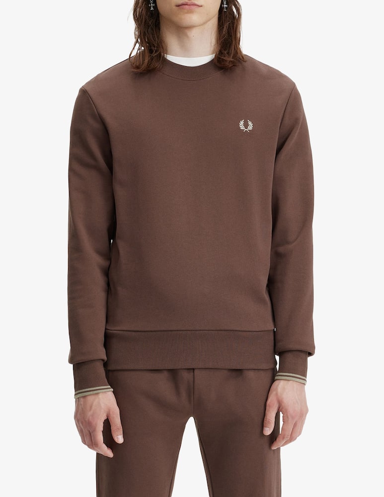 Fred Perry Felpa girocollo basic loghino laterale - immagine 1 Fred Perry Felpa girocollo basic loghino laterale - immagine 1