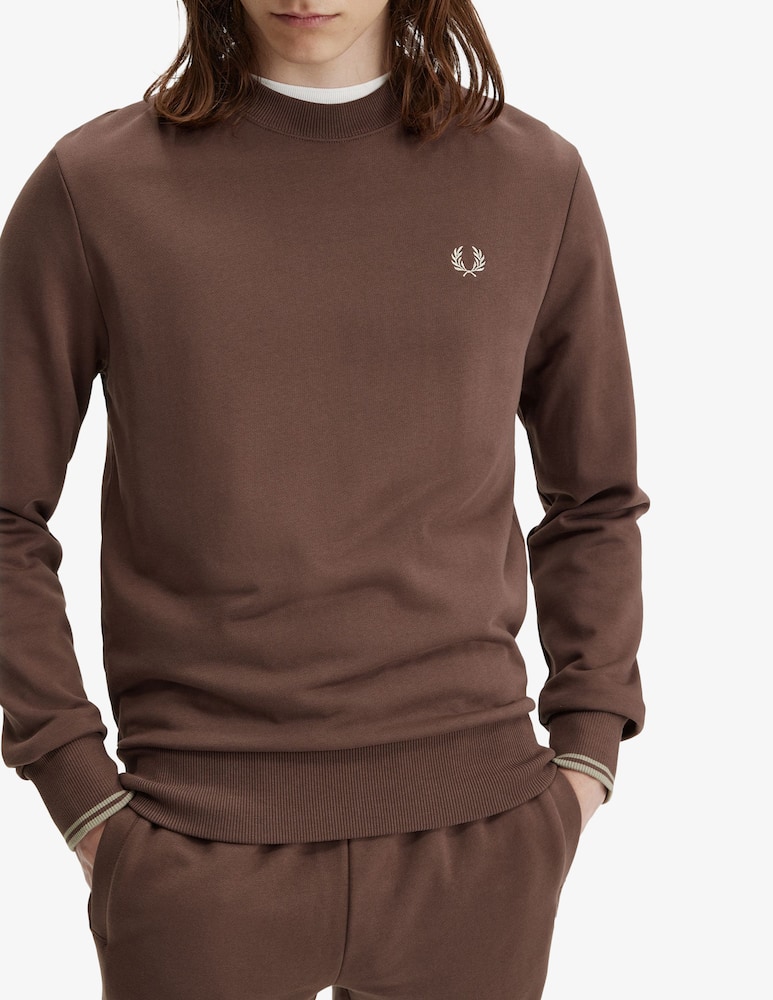 Fred Perry Felpa girocollo basic loghino laterale - immagine 2 Fred Perry Felpa girocollo basic loghino laterale - immagine 2