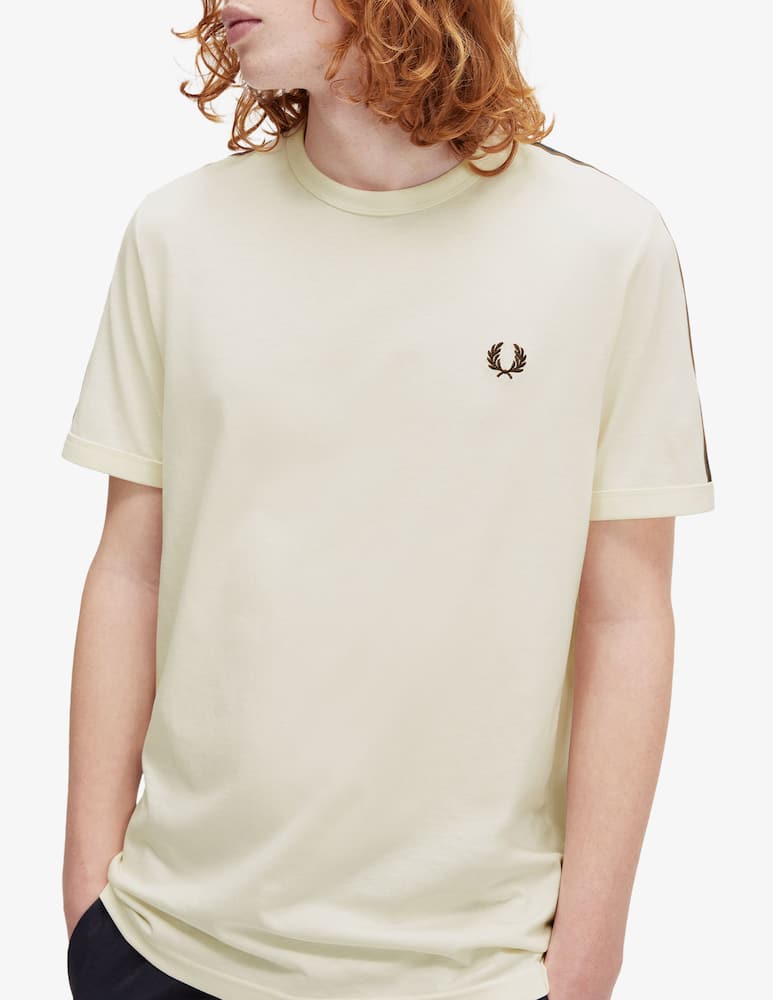 rinascente Fred Perry T-shirt con nastro sulle spalle