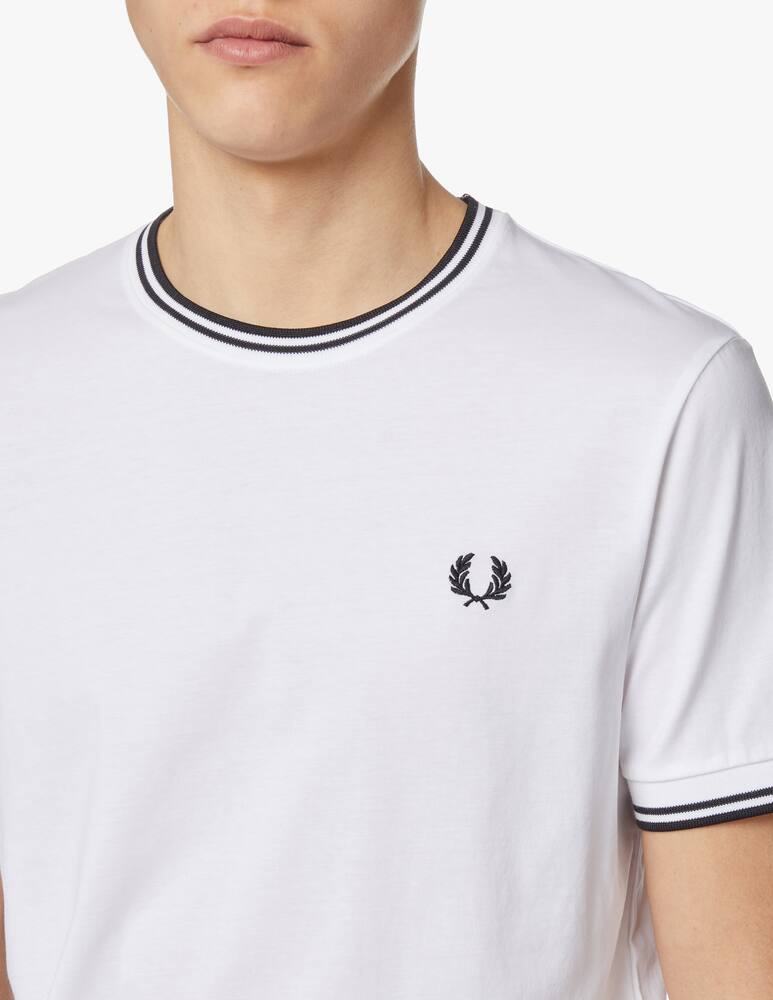 Fred Perry Maglietta manica corta profili - bianco - immagine 4 Fred Perry Maglietta manica corta profili - bianco - immagine 4