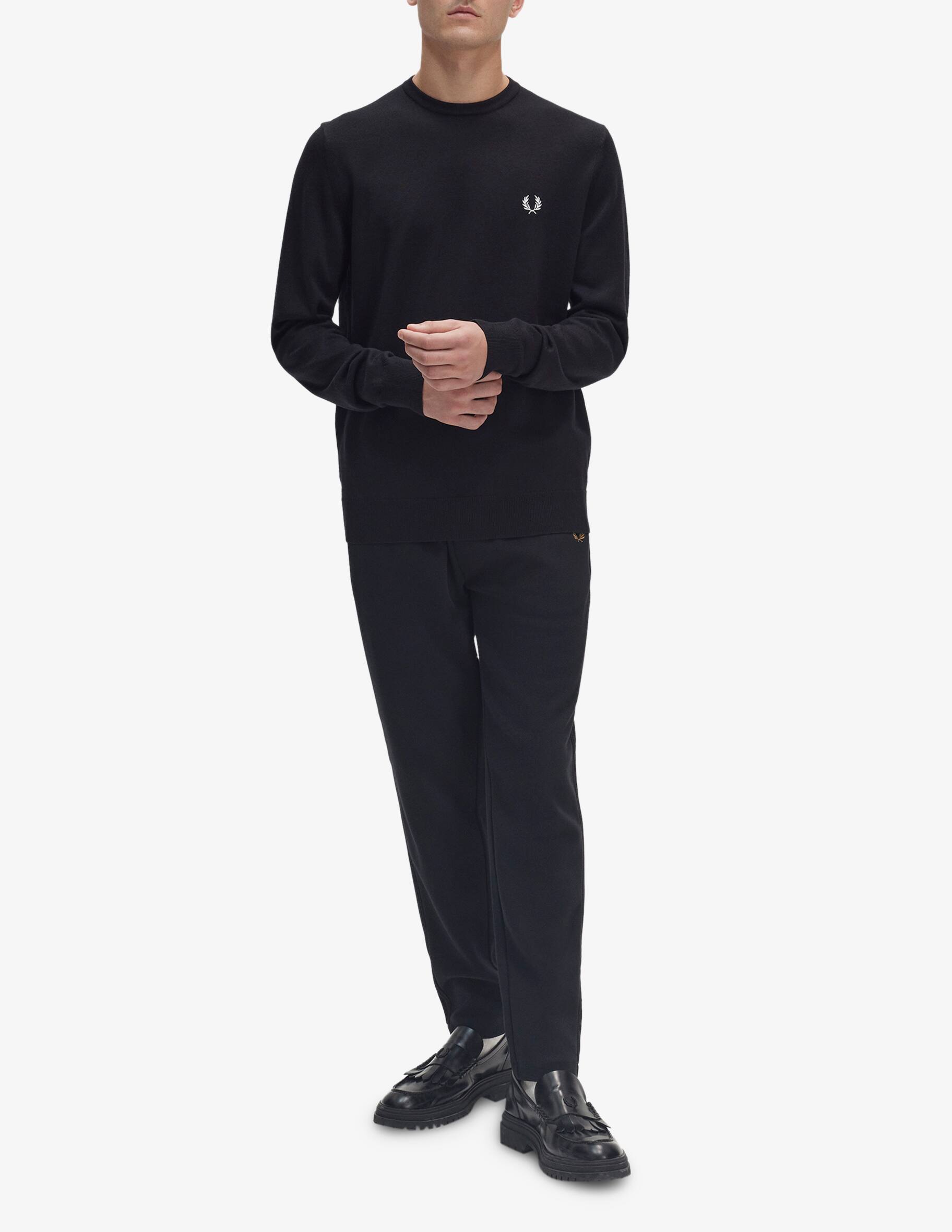 Fred Perry - Maglione In Maglia Bianco Sporco A Nido D'ape - Foto 2