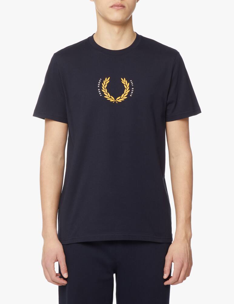 rinascente Fred Perry Maglietta manica corta stampa alloro - blu