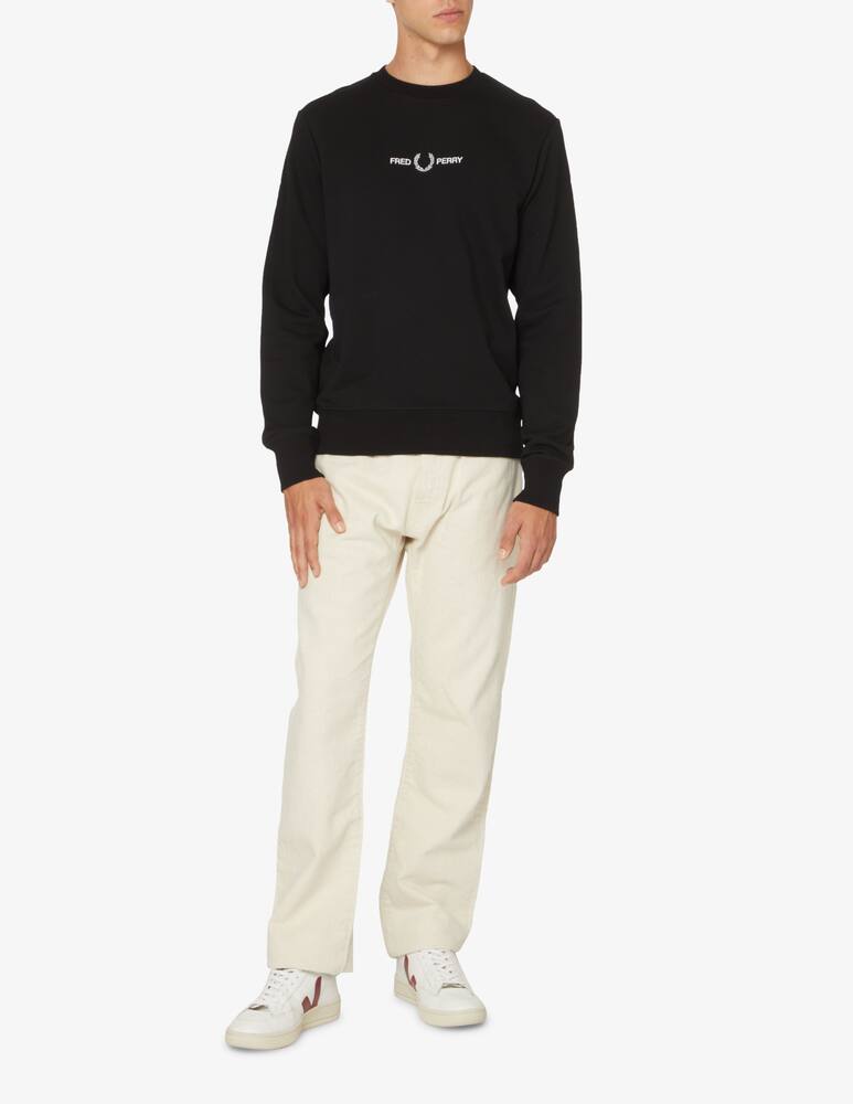 rinascente Fred Perry Crewneck sweather with central logo - Black